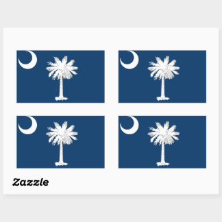 Rectangulaire Sticker Drapeau De Caroline Du Sud