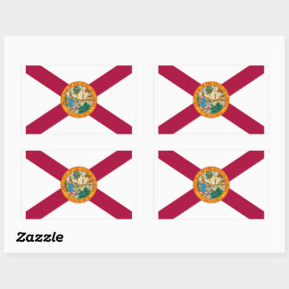 Rectangulaire Sticker drapeau de l'État de Floride