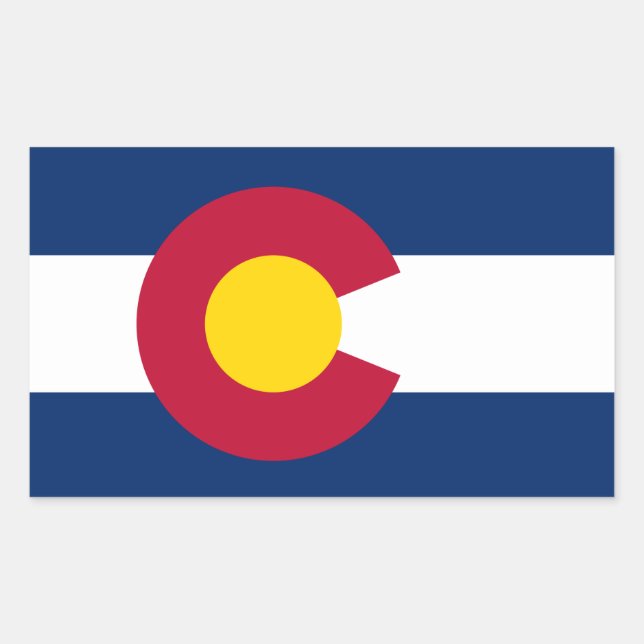 Rectangulaire Sticker Drapeau du Colorado* (Devant)