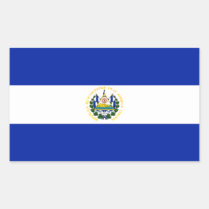 Rectangulaire Sticker Drapeau El Salvador