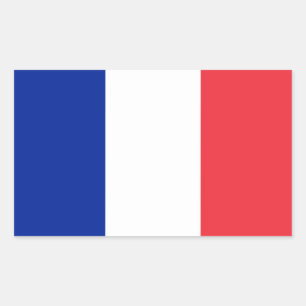 Rectangulaire Sticker "drapeau français".