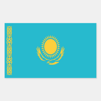 Rectangulaire Sticker Drapeau Kazakhstan
