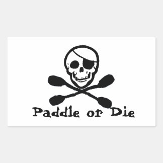 Rectangulaire Sticker Drapeau Pirate Kayak