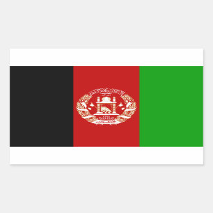 Rectangulaire Sticker du drapeau afghan