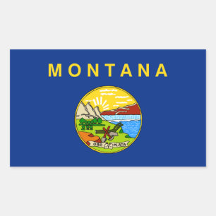 Rectangulaire Sticker du drapeau de l'État du Montana