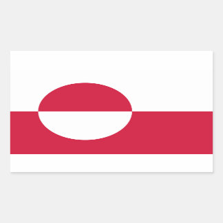 Rectangulaire Sticker du drapeau du Groenland