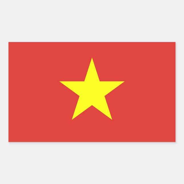 Rectangulaire Sticker du drapeau du Vietnam (Devant)