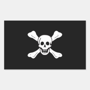 Rectangulaire Sticker du drapeau pirate de Richard Worley