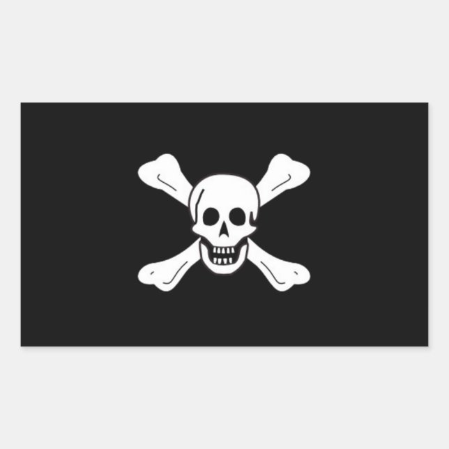 Rectangulaire Sticker du drapeau pirate de Richard Worley (Devant)