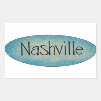Rectangulaire Sticker du logo de Nashville Music City