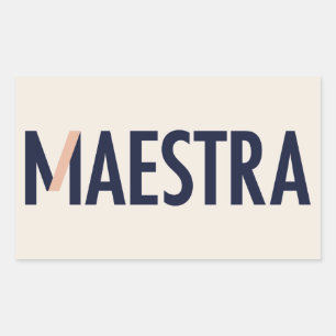 Rectangulaire Sticker du logo Maestra