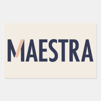 Rectangulaire Sticker du logo Maestra
