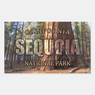 Rectangulaire Sticker du parc national de Sequoia