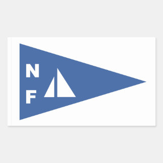 Rectangulaire Sticker du rectangle Burgee du Yacht Club de Niaga