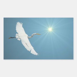 Rectangulaire Sticker Egret 1