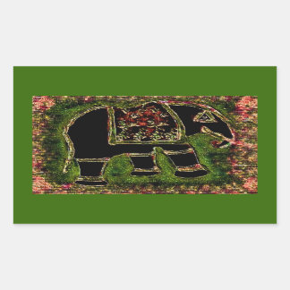 Rectangulaire Sticker Elephant3