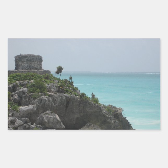 Rectangulaire Sticker en caoutchouc Tulum (Devant)