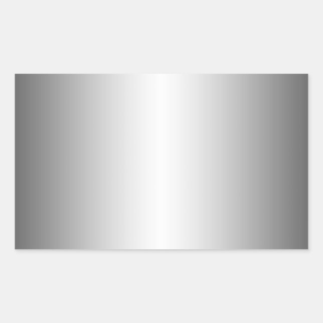 Rectangulaire Sticker en métal argenté (Devant)