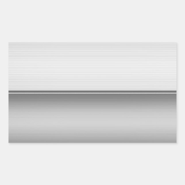 Rectangulaire Sticker en tôle métallique lisse rectangle à deux  (Devant)