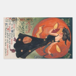Rectangulaire Sticker Halloween vintage