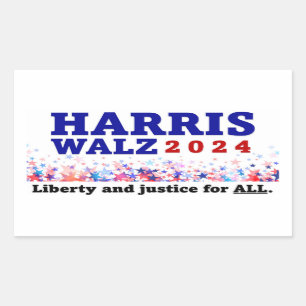 Rectangulaire Sticker Harris Walz 2024