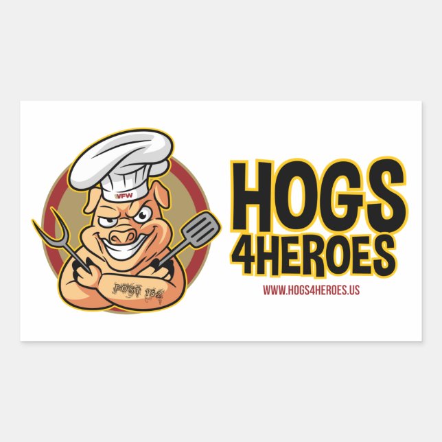 Rectangulaire Sticker Hogs 4 Heroes (Devant)