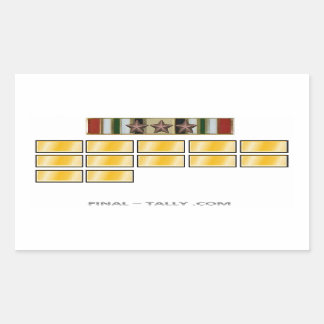 Rectangulaire Sticker Iraq 12 mois avec 3 Star de campagne