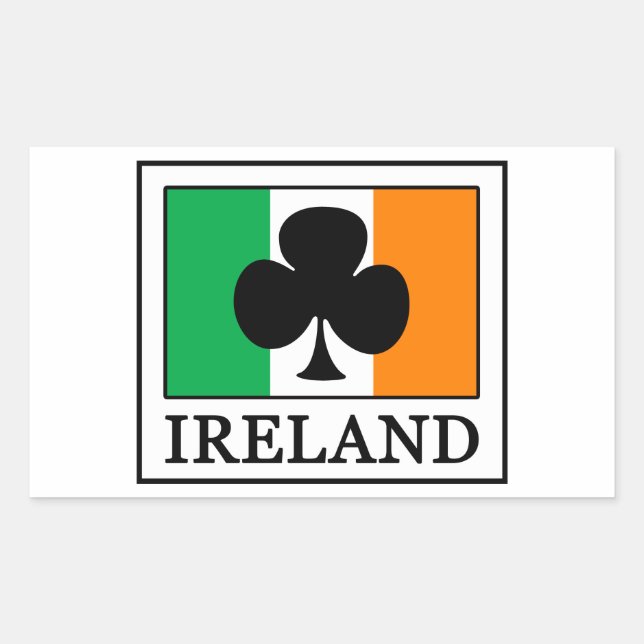 Rectangulaire sticker irlandais (Devant)