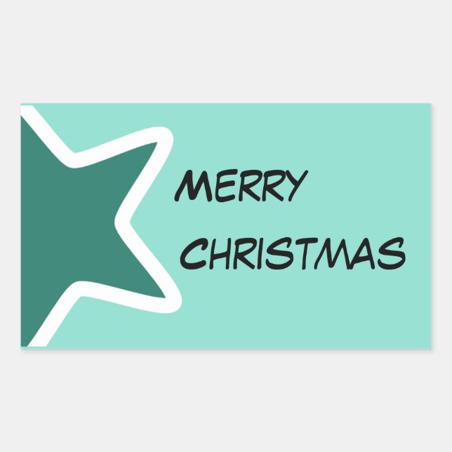 Rectangulaire Sticker Joyeux Noël (Devant)