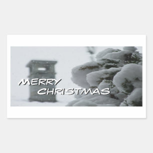 Rectangulaire Sticker Joyeux Noël