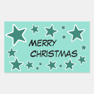 Rectangulaire Sticker Joyeux Noël