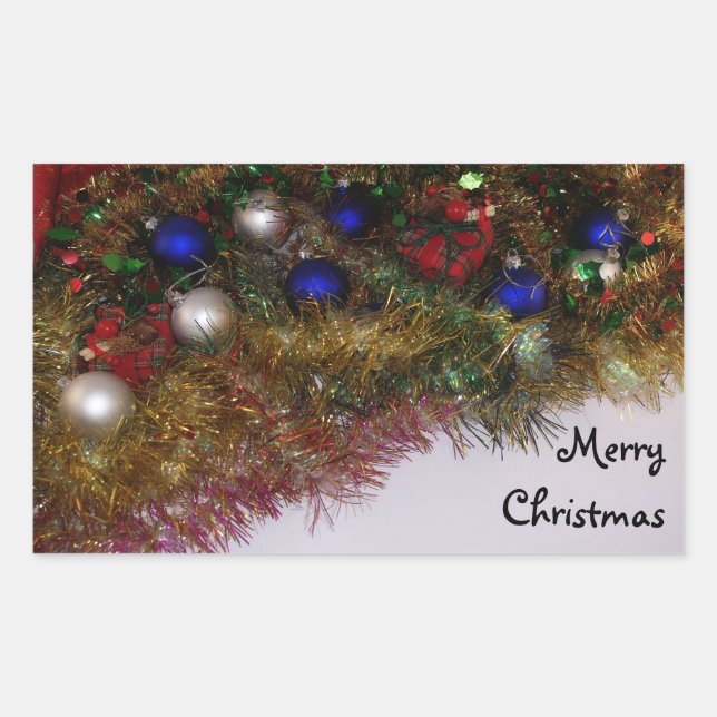 Rectangulaire Sticker Joyeux Noël (Devant)