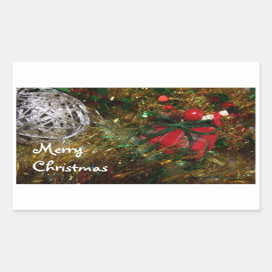 Rectangulaire Sticker Joyeux Noël