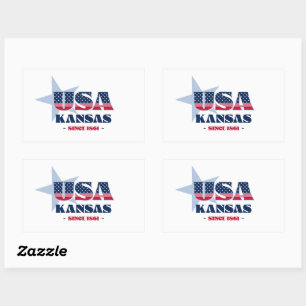 Rectangulaire Sticker Kansas My Home State