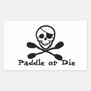 Rectangulaire Sticker Kayak Drapeau pirate