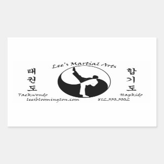 Rectangulaire Sticker Lee's Martial Arts