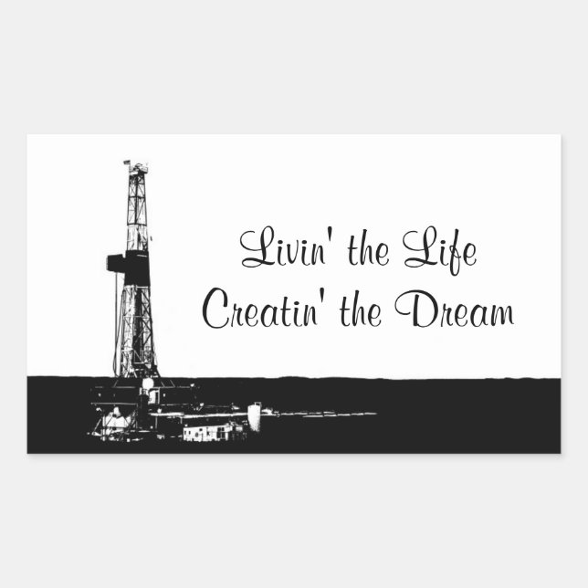 Rectangulaire Sticker "Livin' the Life" (Devant)