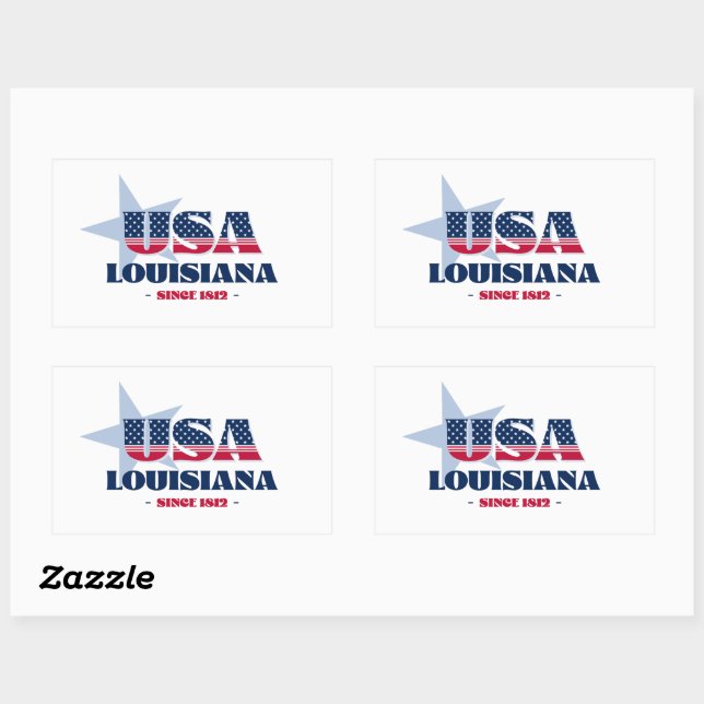 Rectangulaire Sticker Louisiana My Home State (Feuille)