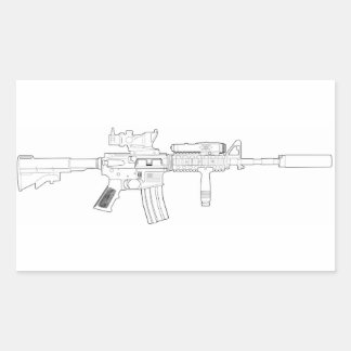 Rectangulaire Sticker M4 SOPMOD