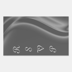 Rectangulaire Sticker Marquis Silver RSVP