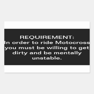 Rectangulaire Sticker "Mental Unstable Motocross"