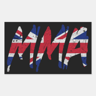Rectangulaire Sticker MIXED MARTIAL ART Drapeau Bristish