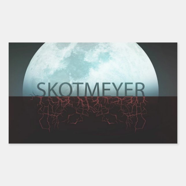Rectangulaire Sticker Moon Meyer Skot Par Karen Kreature (Devant)