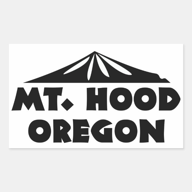 Rectangulaire Sticker Mt. Hood Oregon (Devant)