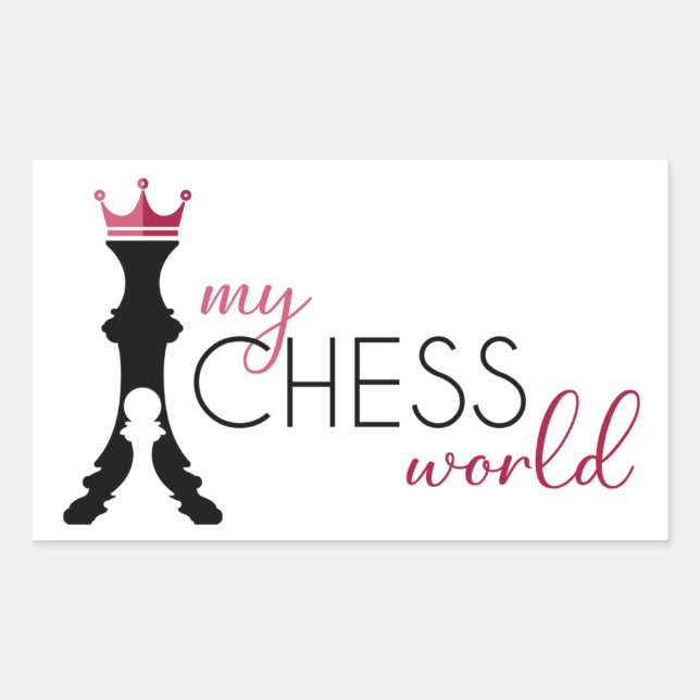 Rectangulaire Sticker My Chess World (Devant)
