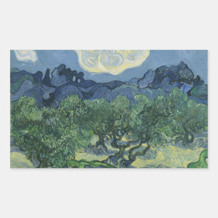 Rectangulaire Sticker Olive Trees
