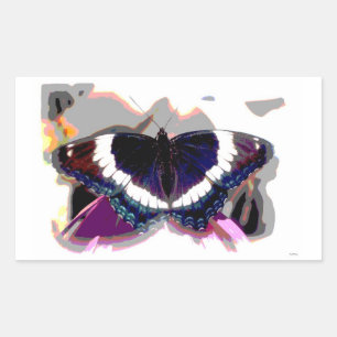 Rectangulaire Sticker papillon