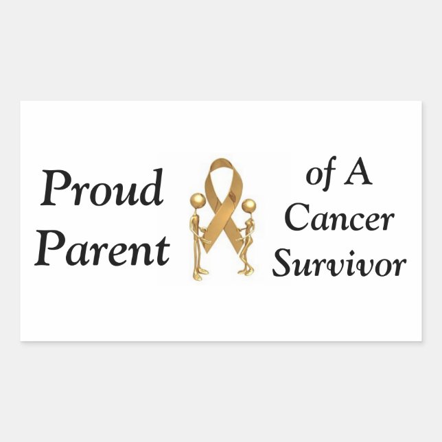 Rectangulaire Sticker pare-chocs, Fier parent, Survivant (Devant)