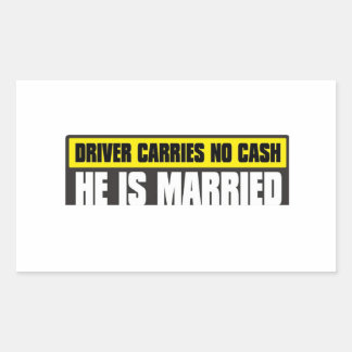 Rectangulaire Sticker pare-chocs mariage