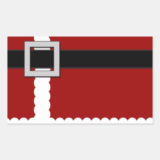 Rectangulaire Sticker père Noël (Devant)